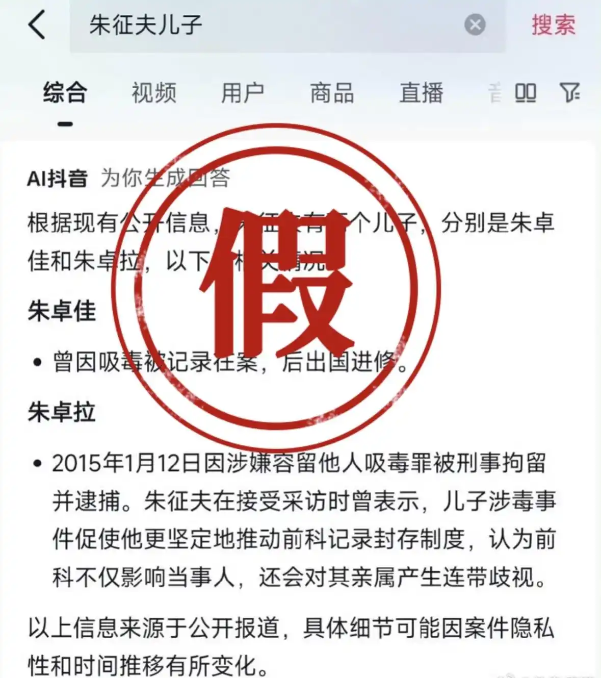 朱征夫回应“儿子吸毒”传言:已报警_武大法学教授朱征夫谣言事件_朱征夫子朱卓拉涉嫌容留他人吸毒罪被刑事拘留