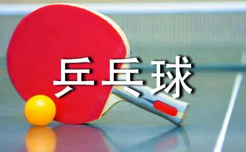 乒乓球联谊赛策划书范文