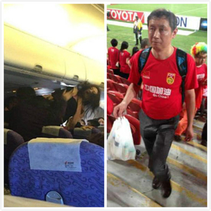 国足球迷赛场捡垃圾获赞_中国人素质差吗_国足球迷华人
